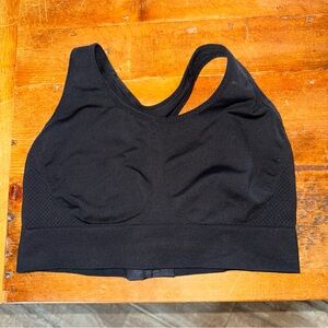 Soma Black Sport Seamless Keyhole Racerback Bra with Hook & Eye Closure XL